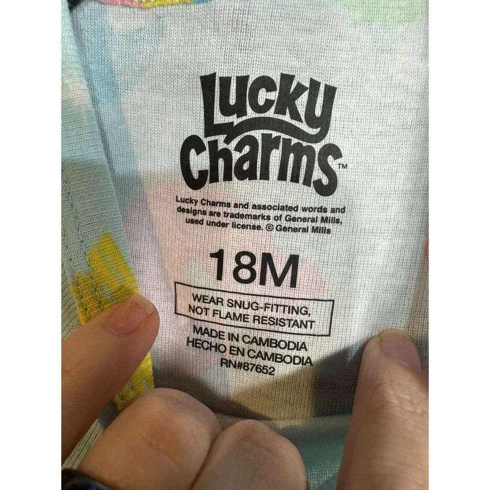 lucky charms girls pajamas sleep wear outfit size 18 months‎ short sleeve pants
